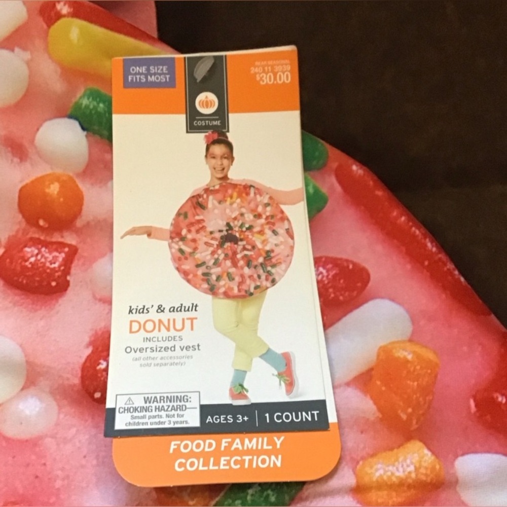 NWOT Pink Sprinkle Donut Halloween Costume
